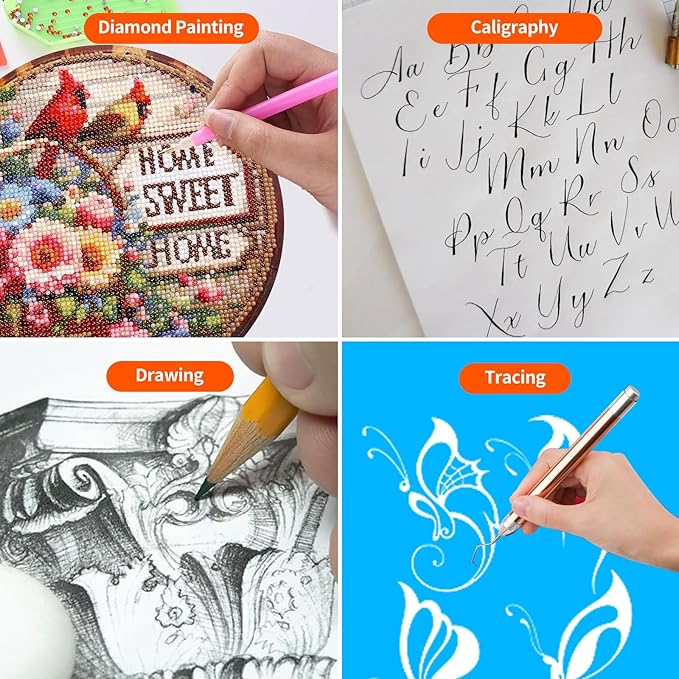 TOHETO A4 Light Board with Bag for Diamond Painting, Super Bright Magnetic Light Pad with Side Buttons, Lightbox for Tracing and Drawing, Corded Light Table for Sketching, Weeding Vinyl (White)