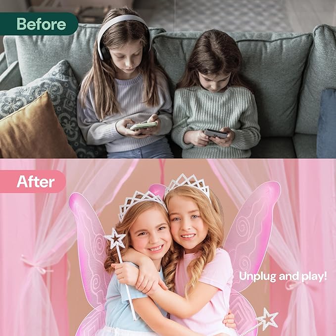 Princess Tent for Kids - 55" X 53" with Led Star Lights - Princess Toys - Toddler Play Tent Without Rug - Playhouse, Castle