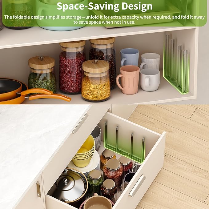 Retractable Bottle Drying Rack, Baby Bottle Drying Rack, Collapsible Cup Draining Rack, Reusable Storage Bag Dryer with Non-Slip Bottom - Stainless Steels