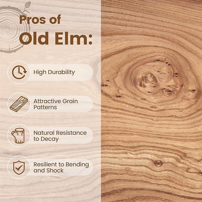 Rustic Elm Wood Floating Shelves for Wall, Live Edge 24"W x 9.2"D x 1.4"H, Set of 2 with Invisible Bracket, Wall Mounted Storage Shelves for Living Room Bedroom Kitchen Bathroom Decor, Natural Finish