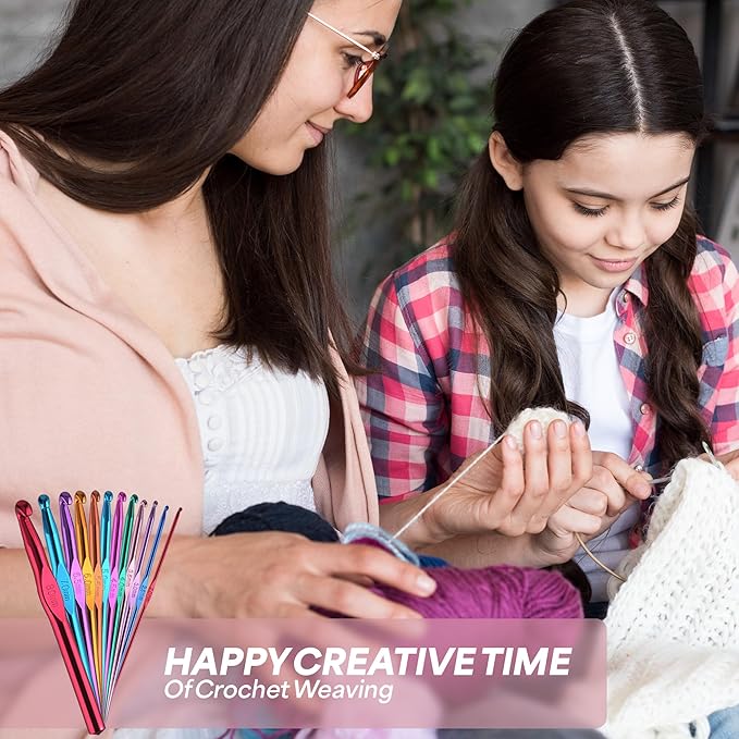 Yarnvibe Easy Crochet Kit for Beginners Adults 80 pcs with Video Course, Includes 15 Yarns, 21 Crochet Hooks & More, Learn to Crochet Gifts for Crochet Lovers, Beginner Crochet Kit for Kids & Adult