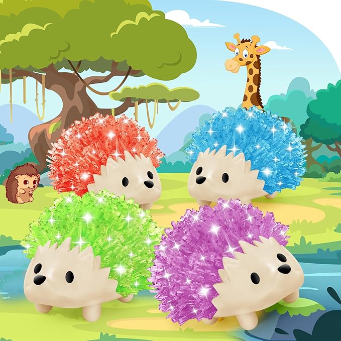 sdaymol Crystal Growing Kit for Kids - 4 Colors Hedgehog to Grow Fast in (24H),Science Experiments Learning & Educational Toys,Science Kits for Kids Age 8-12 STEM Project Gifts for Boys & Girls 6+