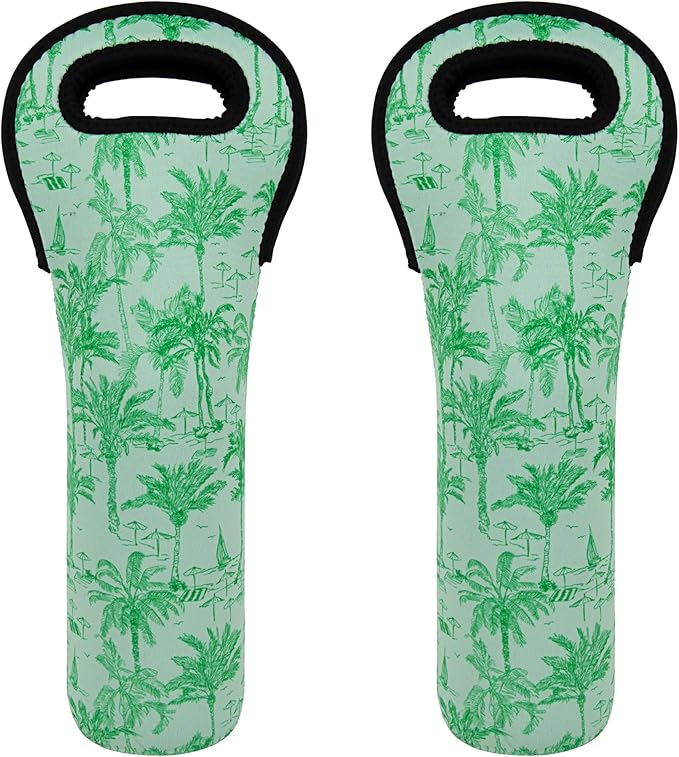 Wine Bag, Wine Carrier Tote Bag, Wine Bottle Protector, Insulated Neoprene Hand Bag, Wine Bags for Wine Bottles Gifts,Wine Bottle Holder for Travel with Secure Carry Handle (2 Pack)