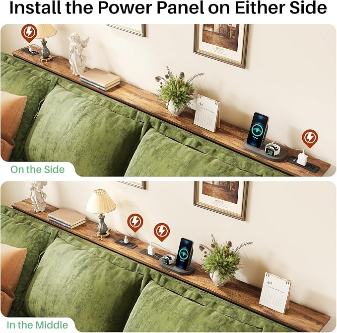 Kitstorack Behind Couch Table, Adjustable Height Narrow Console Table - Image 7
