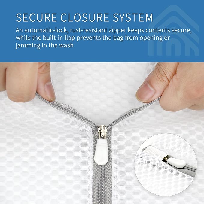 Muchfun 3Pcs Durable Honeycomb Mesh Laundry Bags for Delicates 12 x 16 Inches (3 Medium)