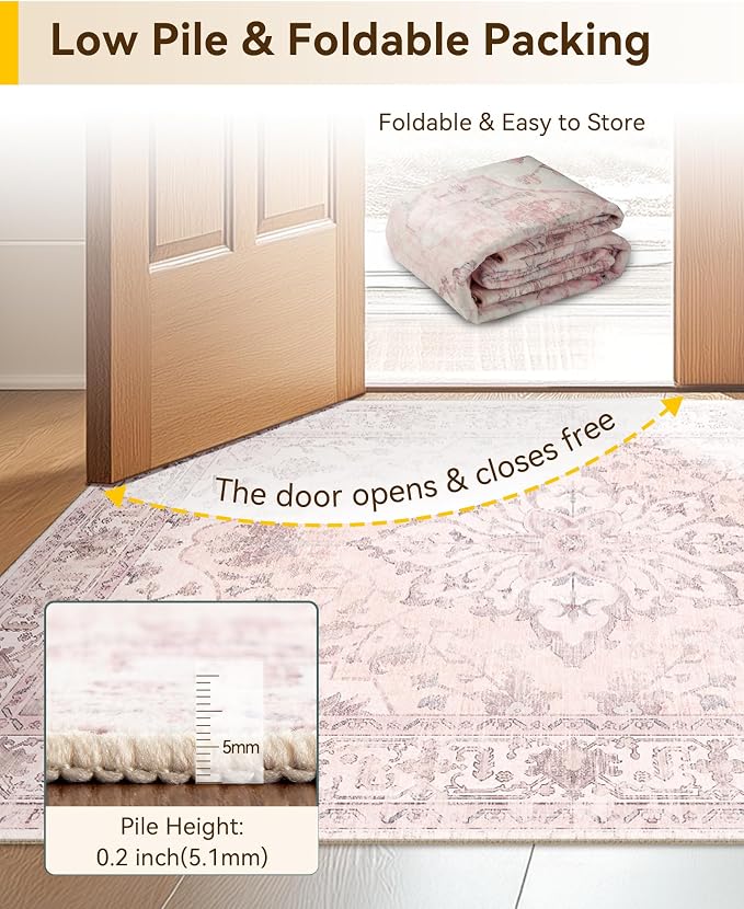 RELEANY Area Rugs 3'x10' Runner Rug Non Slip Washable - Image 7