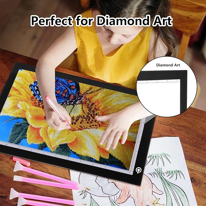 NXENTC A4 Tracing Light Pad, Ultra-Thin Tracing Light Box USB Power Artcraft Tracing Light Table for Artists, Drawing, Sketching, Animation