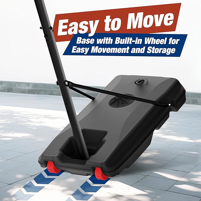 Mayfire Kids Basketball Hoop Adjustable Height 4-8.5 FT, Portable Basketball Goal System with 33'' Shatterproof Backboard for Kids Youth Teens in Driveway, Backyard, Outdoor Play