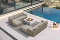 PURPLE LEAF Patio Furniture Set 8 Pieces Outdoor Conversation Sets PP Rope by PURPLELEAF
