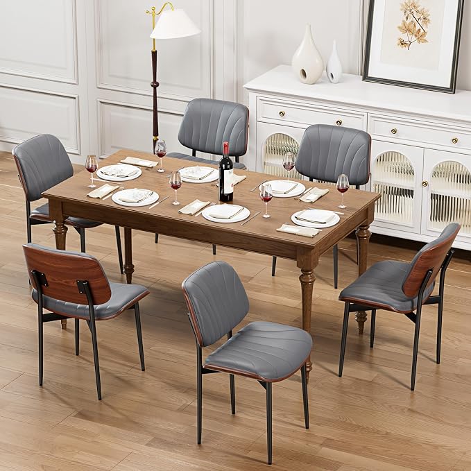 YaFiti Dining Chairs Set of 4, Dining Room and Kitchen Chairs, Mid Century - Image 4