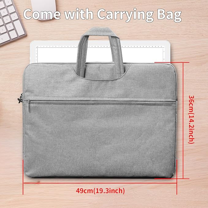 Phylosal Rechargeable A3 Light Pad with Built-in Stand & Bag, Magnetic Tracing Light Box for Drawing, Diamond Art Light Board with Side Button, Super Bright Light Table for Diamond Painting, Sketching