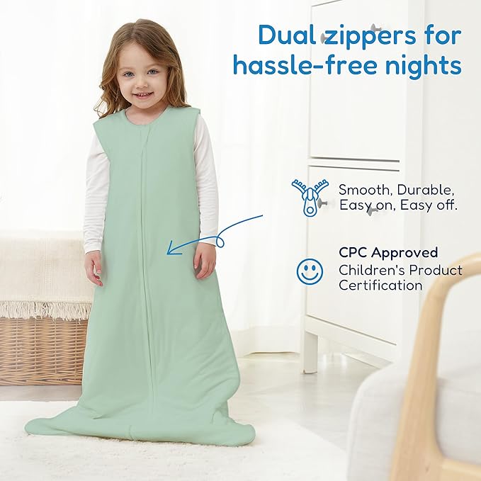 TotAha Toddler Sleep Sack 1.0 TOG for 2T-3T-4T, Premium Soft Wearable Blanket Baby Sleeping Bag with 2-way Safe Zipper for Girl Boy