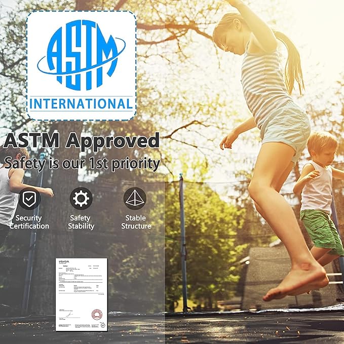 Upgraded 10/12/14/15/16FT Trampoline Outdoor, Large Kids Trampoline with Light, Stakes, Sprinkler, Backyard Trampoline with Basketball Hoop and Net, Capacity for 4-6 Kids and Adults