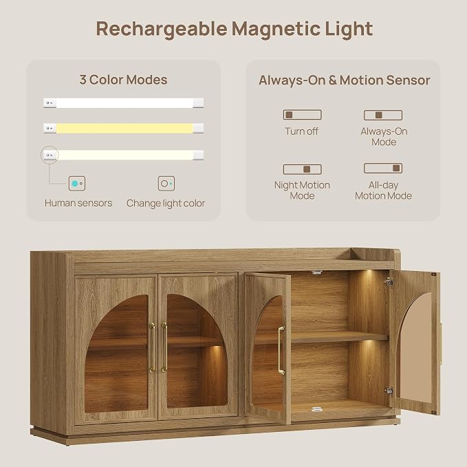 SICOTAS Sideboard Buffet Cabinet - Image 5