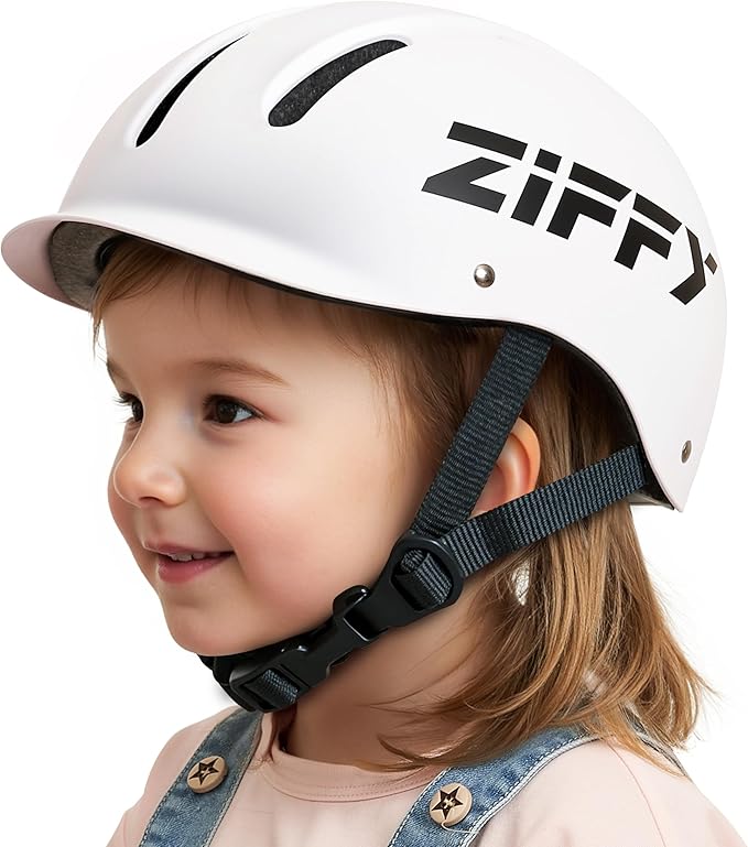 ZIFFY Kids/Toddler Bike Helmet, Adjustable, Lightweight, Safety Certified Scooter Helmet for Boys & Girls with Washable Inner Lining, 2 Sizes, 4 Colors – Fits Toddlers to Youth