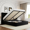 Allewie Queen Size Velvet Lift Up Storage Bed, Modern Wingback Headboard by Allewie
