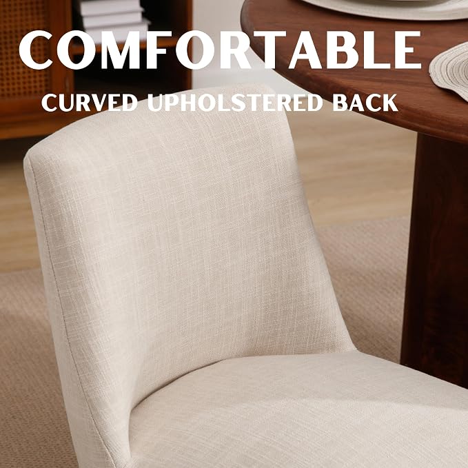 RIVOVA Modern Dining Chairs Set of 2 Comfortable Dining Room Chairs - Image 4