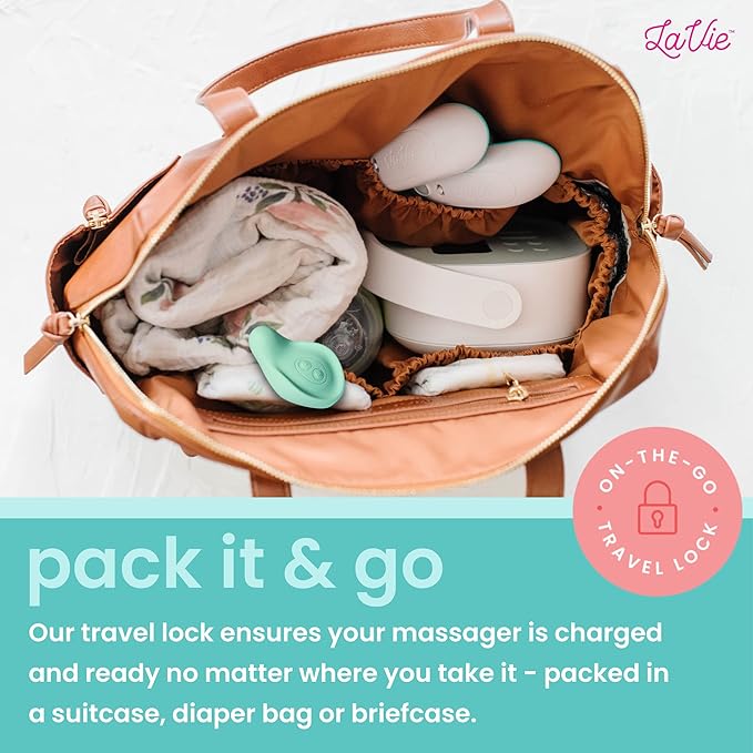 LaVie On The Go Lactation Massager for Breastfeeding, Nursing, Pumping, Support for Clogged Ducts, Mastitis, Engorgement During Travel
