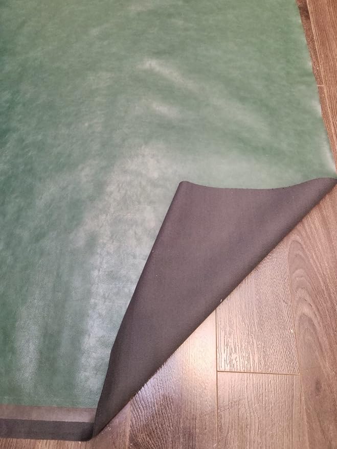 NAT Leathers | Hunter Green Soft Faux Vegan Leather PU | 5 Yards Cut by The - Image 5