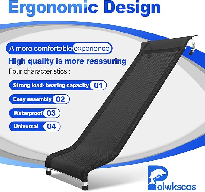 Universal Trampoline Ladder Slide kit, 3 Steps Wide Step for Trampoline, Trampoline Accessories Slide with Buffer Section for Children Kids