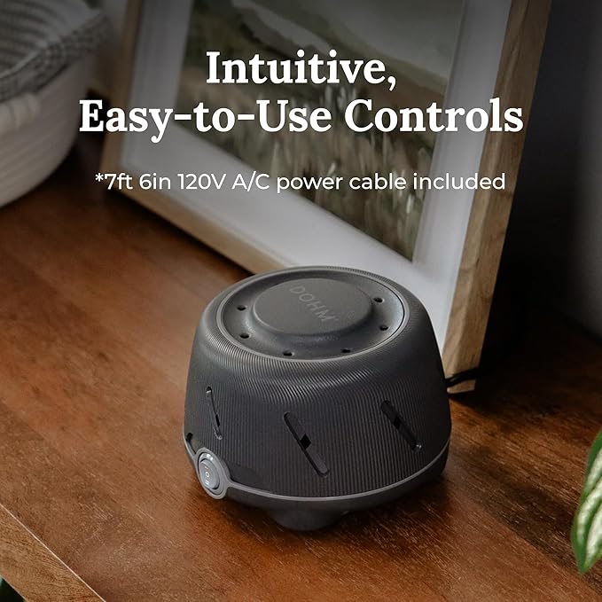 Yogasleep Dohm (Gray) The Original White Noise Machine, Relaxing Natural Sound from a Real Fan, Noise Cancelling for Office Privacy, Sleep Aid for Adults & Baby, Travel Size Pink Noise Machine