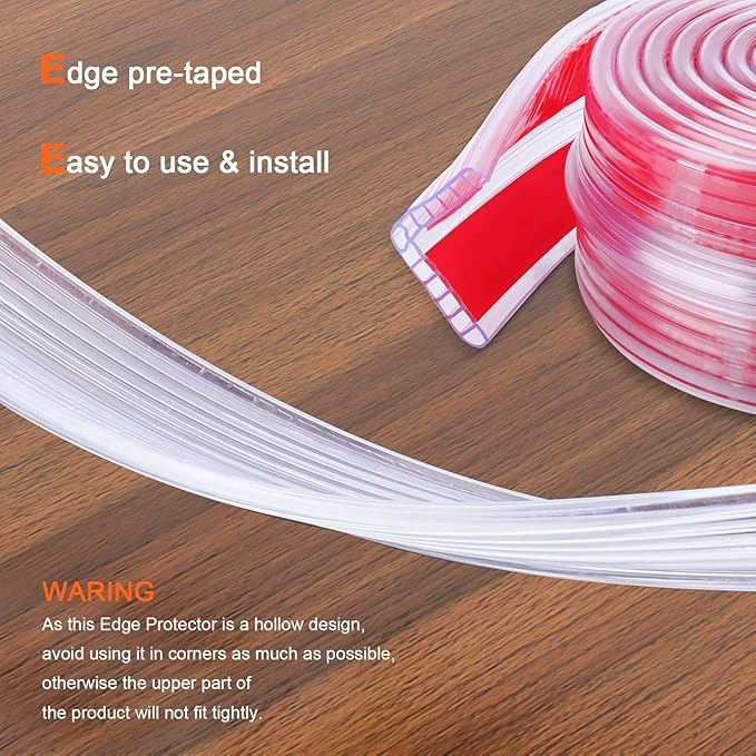 Baby Proofing 16.4ft Long (1.19" Wide) Corner Protector Baby Corner Guards Furniture Corner & Edge Safety Bumpers Clear Baby Proofing Bumper Cushion for Table Furniture Sharp Corners
