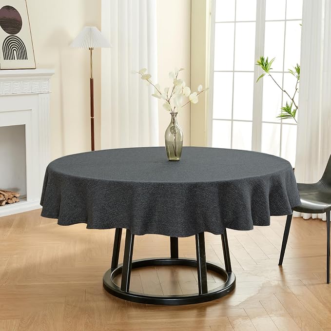 BALCONY & FALCON Round Tablecloth Washable Wrinkle Resistant and Water Proof - Image 5