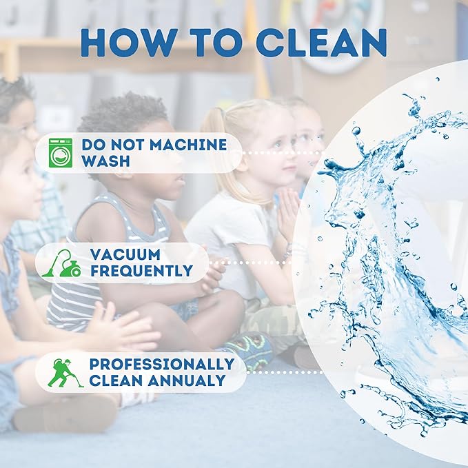 Genki - Kids Rugs for Playroom - ABC Learning Area Rug for Play Room, Classroom, Kindergarten, and Preschool - Kid Alphabet Educational Carpet for Childrens and Toddler Mat - Non Slip | 4'x6'