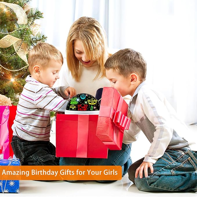 MOKOQI Race Car Night Light Projector Birthday Gifts Toys for Boys Age 3-5 Kids Car Nightlights 360 Degree Rotation with 17 Colors Changing Star Projector Ceiling Light Projector for Boys