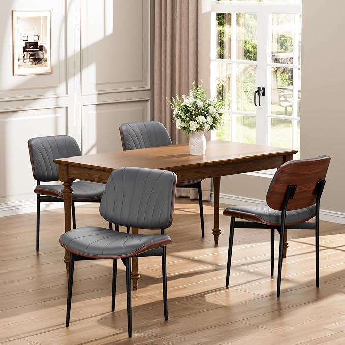 YaFiti Dining Chairs Set of 4, Dining Room and Kitchen Chairs, Mid Century - Image 3