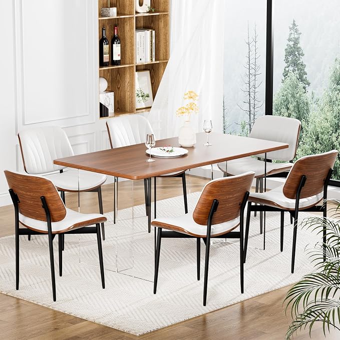 YaFiti Dining Chairs Set of 4, Dining Room and Kitchen Chairs, Mid Century - Image 3