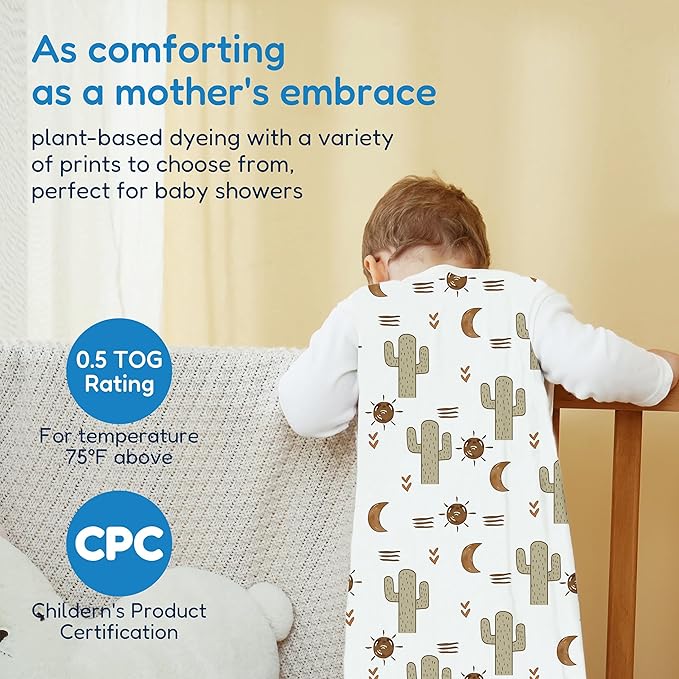 TotAha Boho Lion Sleep Sack 3 Pack, Buttery Soft, Safe Wearable Blanket Baby 12-18-24 Months, Light Sleeping Bag for Baby, 0.5 TOG