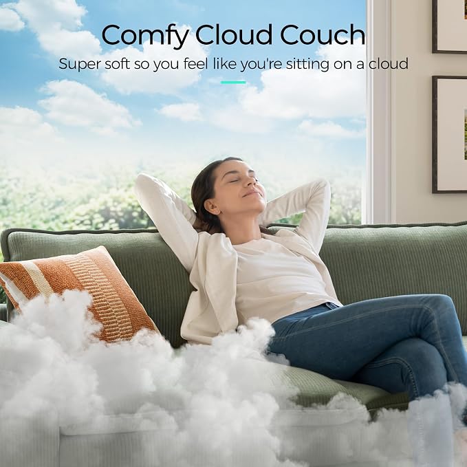 LINSY HOME Modular Sectional Sofa, 5-Seat Corduroy Modern Cloud Couch - Image 6