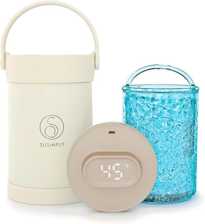 Portable Cooler, Breastmilk Chiller, Large Real-Time Temperature Display, Double Vacuum Insulation, 360° Cooling 24 Hours, Stainless Steel, Versatile Storage, up to 2L