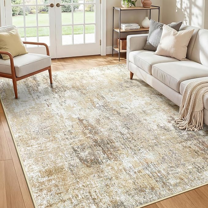 RELEANY Washable Area Rugs 5'x8' Non-Slip Modern Abstract Soft by RELEANY
