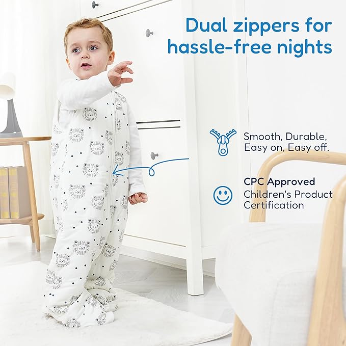 TotAha Toddler Sleep Sack 1.0 TOG for 2T-3T-4T, Premium Soft Wearable Blanket Baby Sleeping Bag with 2-way Safe Zipper for Girl Boy