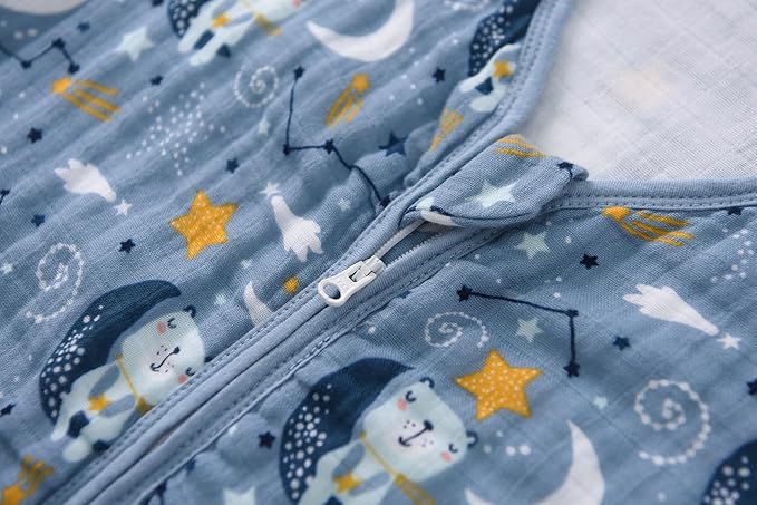 Baby Sleep Sack 12-24 Months Wearable Blanket for Babies 100% Organic Cotton 2-Way Zipper YKK 0.5 TOG Toddler Sleeping Sacks 1-2 T Bears