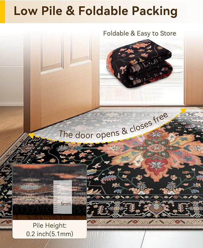 RELEANY Area Rugs 2'6"x10' Runner Rug Non Slip Washable - Image 6