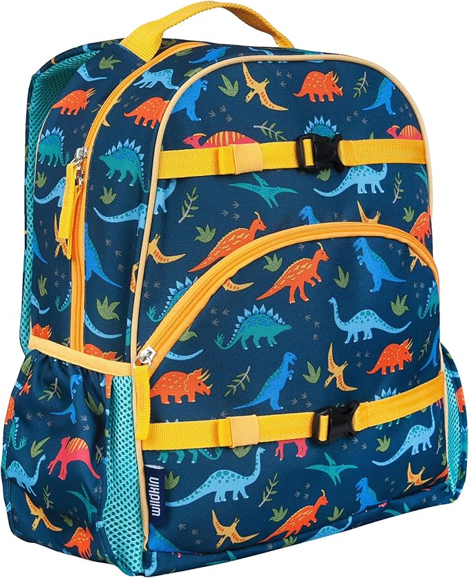 Wildkin ECO rPET 17-inch Large Backpack – Sustainable, Padded, Adjustable – Jurassic Dinosaurs