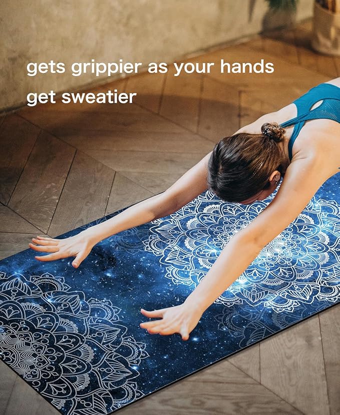 Non Slip Yoga Mat TPE Workout Mat for Men Women, Thick Workout Mat with Carrying Strap, Fitness Mats for Exercise, Yoga, Fitness, Pilates, Floor Workouts (72" x 24" x 6mm)