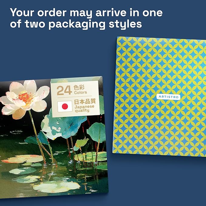 ARTISTRO Professional Watercolor Paint Set for Adults - 24 Pigment-Rich Colors, XL Pans, ASTM-I Lightfastness, High Tinting Strength Watercolor Set for Professionals made by Professionals