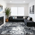 RELEANY Washable Area Rugs 10'x14' Non-Slip Modern Abstract Soft by RELEANY