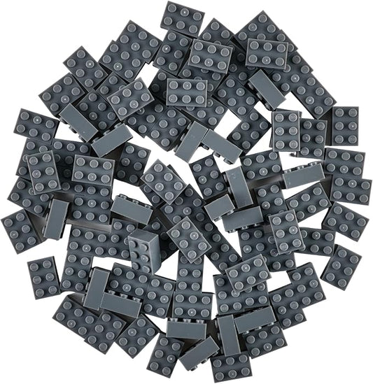 Strictly Briks Classic Bricks Starter Kit, Gray, 96 Pieces, 2x3 Studs, Building Creative Play Set for Ages 3 and Up, 100% Compatible with All Major Brick Brands