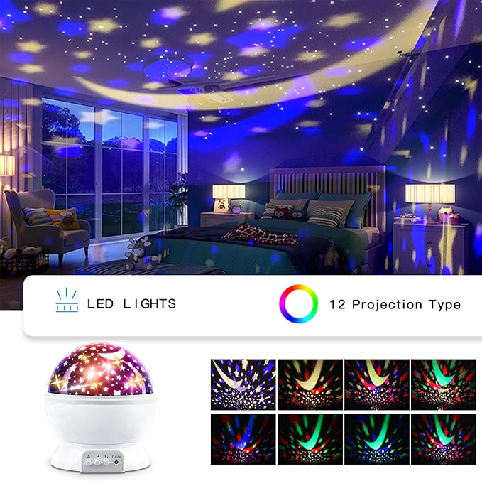 MOKOQI Race Car Night Light Projector Birthday Gifts Toys for Boys Age 3-5 Kids Car Nightlights 360 Degree Rotation with 17 Colors Changing Star Projector Ceiling Light Projector for Boys