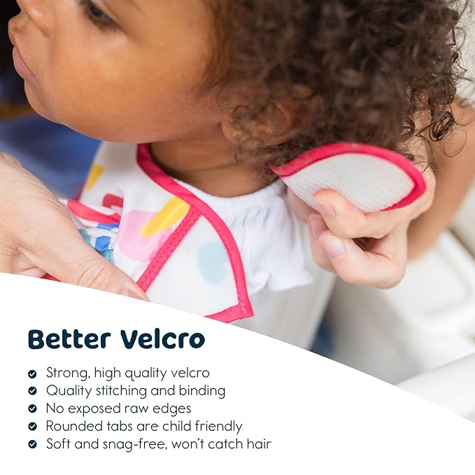 Tiny Twinkle Mess Proof Baby Bibs for Eating - Waterproof, Wipeable Bibs - Toddler Bibs - Travel Friendly - PFAS, PVC, BPA, Phthalate Free - Baby Food Bibs(3 Pack,Zen Garden)