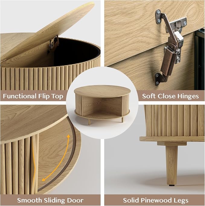 JOINICE Round Coffee Table - Image 3