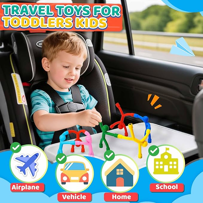 Magnetic Travel Toys for Toddlers Kids 30PCS, Airplane Car Travel Activities Essential, Fidget Toys Road Trip ‌Sensory Toy, Fidgets for Classroom Toys for 3 4 5 6 7 8 Year Old, Gift for Boys and Girls