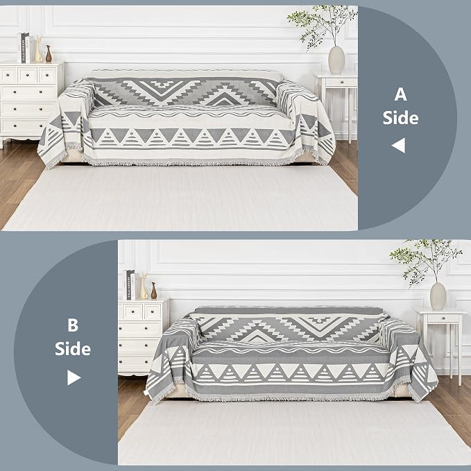 MYSKY HOME Couch Cover for Sectional Sofa Set for Dog Cat Pets Couch Cover 3 - Image 3