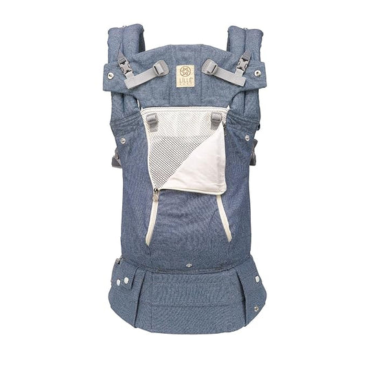 LÍLLÉbaby Complete All Seasons Ergonomic 6-in-1 Baby Carrier Infant to Toddler with Lumbar Support (7-45 Pounds), 360 Degree Baby Wearing & Multi-Position, Inward & Outward Facing (Chambray)