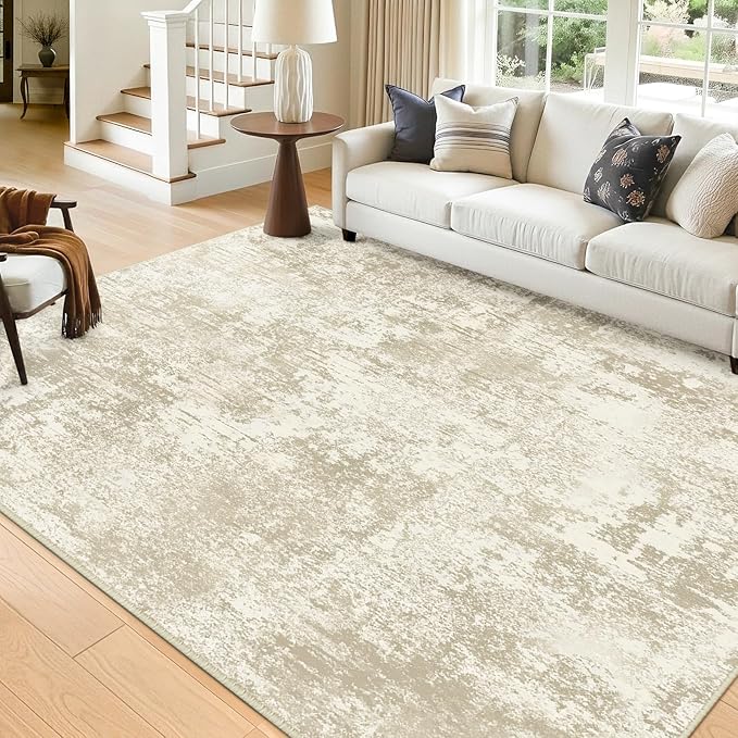 RELEANY Washable Area Rugs 9'x12' Non-Slip Modern Abstract Soft - Image 9